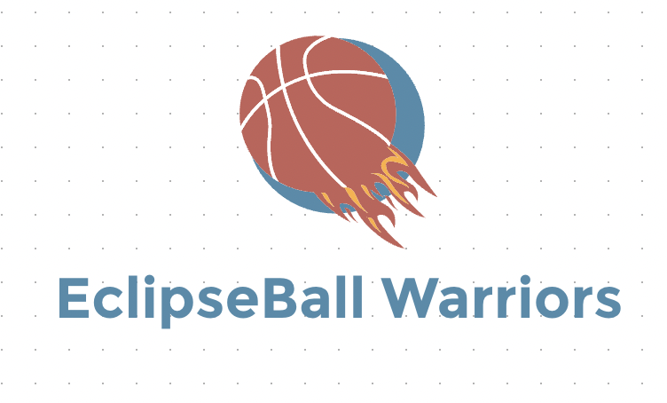 EclipseBall Warriors basketball logo : Logo Sample 6