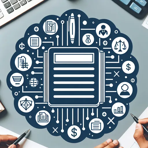Accounting Logo Featuring A Digital Ledger With Icons