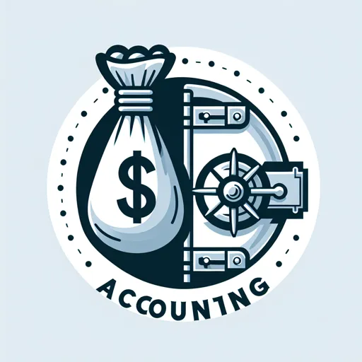 Accounting Logo Featuring A Money Bag And Vault Door