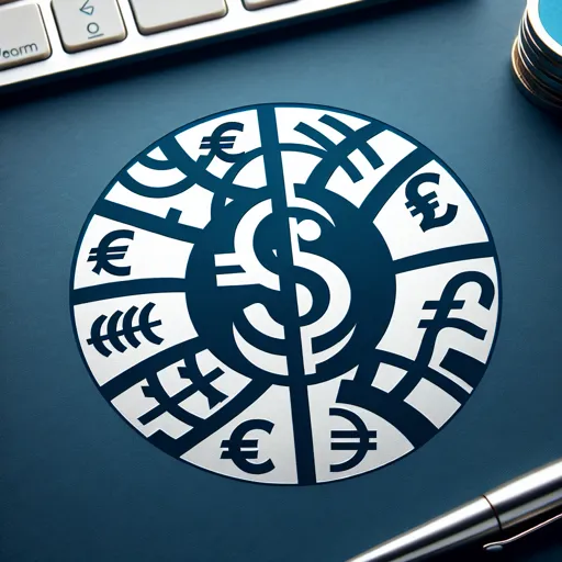 Accounting Logo With A Globe And Currency Symbols