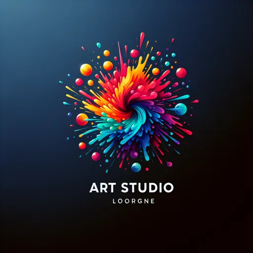 Artistic Studio Logo Design With A Splash Of Vibrant Colors