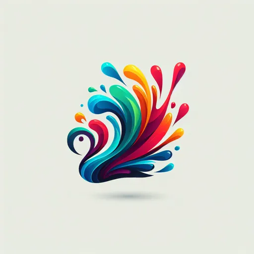 Artistic Vector Logo With A Colorful Splash