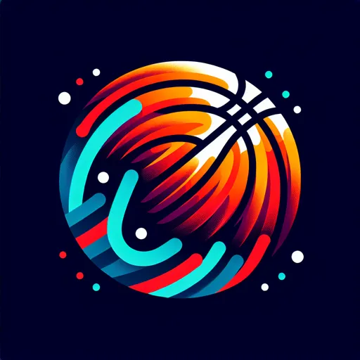 Basketball Logo Design With A Vibrant, Modern Basketball Pattern