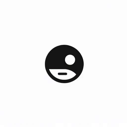 Black And White Logo Design Incorporating A Minimalist Icon
