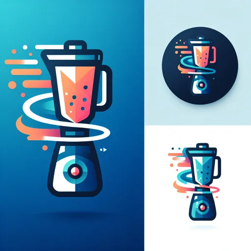 Blender Logo Design Incorporating A Dynamic, Stylized Blender Graphic
