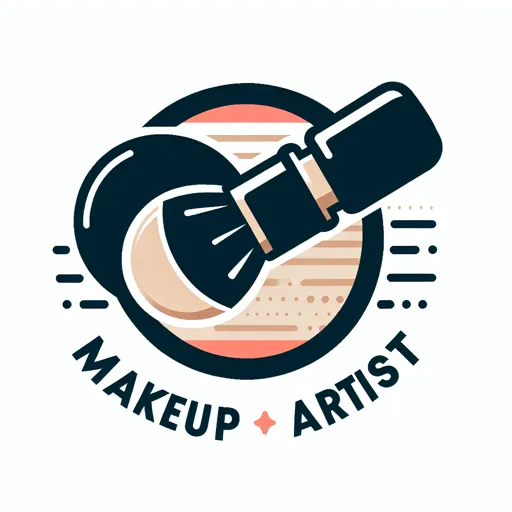 Bold Makeup Artist Logo Design With A Makeup Sponge And Foundation