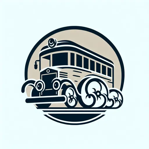 Bus Logo Design Incorporating A Chic, Elegant Bus And Wheels