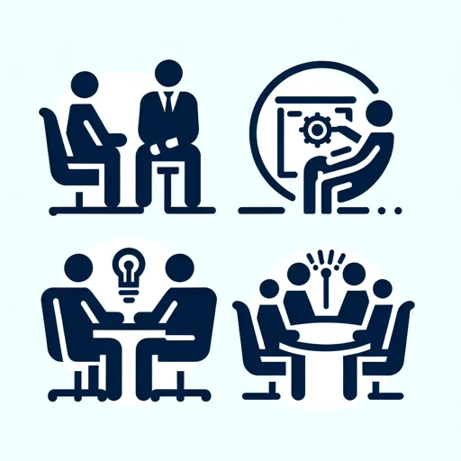Business Logo Design With A Contemporary, Minimalist Business Meeting Design