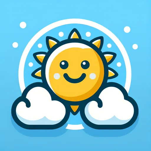 Children Logo Featuring A Smiling Sun And Clouds