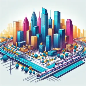 City Logo Design With A Vibrant Urban Landscape