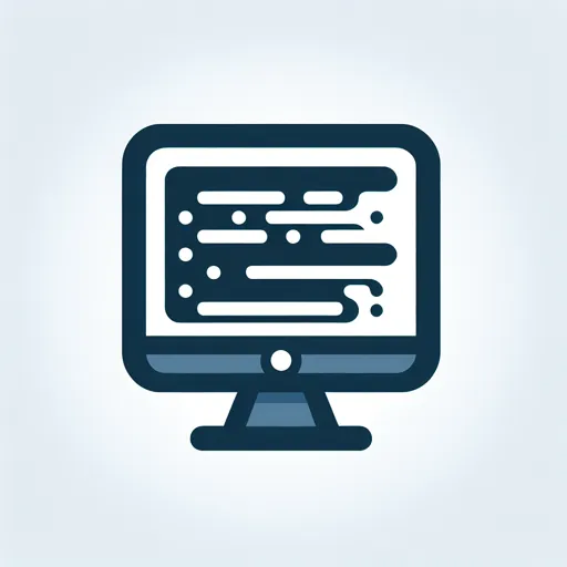 Code Logo Design Incorporating A Minimalist Computer Screen Displaying Code