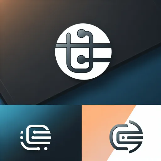 Code Logo Design Showcasing A Sleek, Modern Bracket Icon