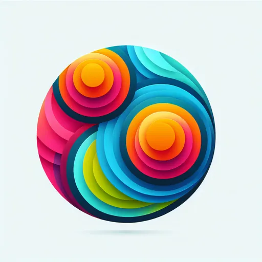 Color Logo Design Featuring A Creative, Overlapping Color Circles