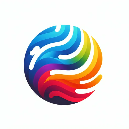 Color Logo Design Featuring A Vibrant, Rainbow Gradient