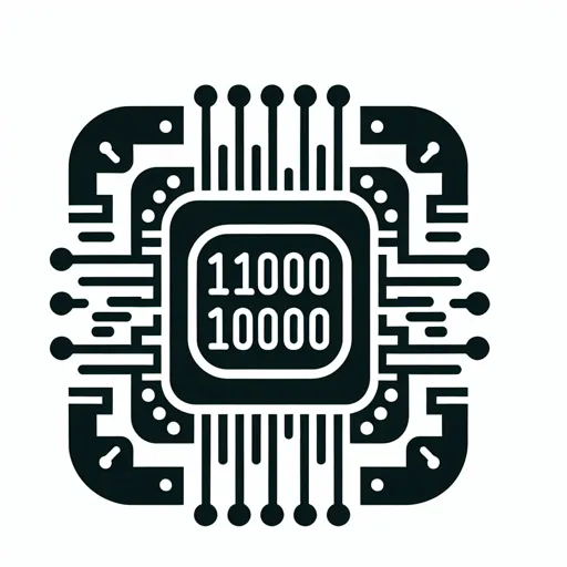 Computer Logo Design Featuring A Creative Use Of Binary Code