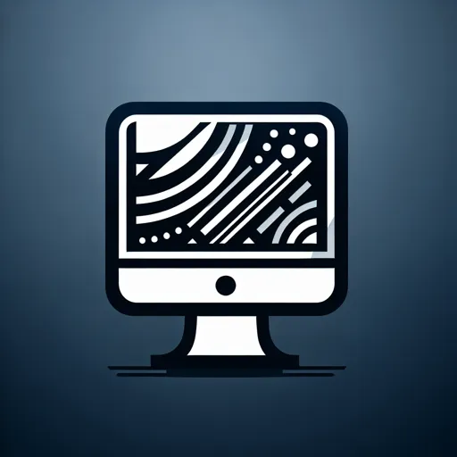 Computer Logo Design Featuring A Sleek, Modern Computer Monitor