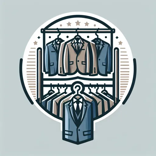 Dry Cleaning Logo Design Featuring A Clothes Rack With Suits
