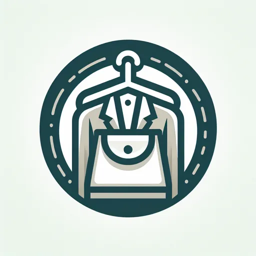 Dry Cleaning Logo Design Featuring A Garment Bag And Hanger