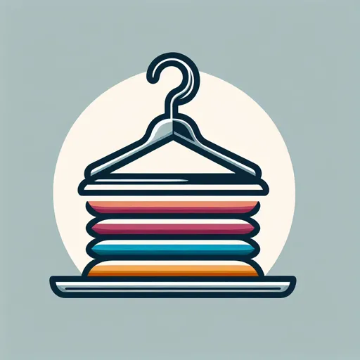 Dry Cleaning Logo Design Featuring A Hanger And Folded Clothes