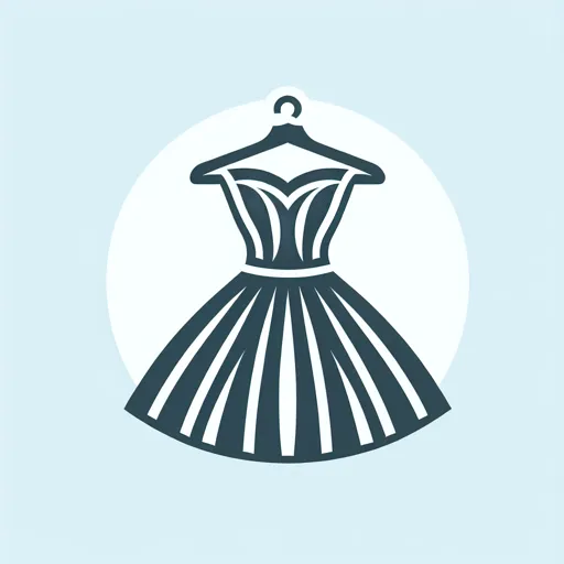 Dry Cleaning Logo Design Featuring An Elegant Dress Silhouette