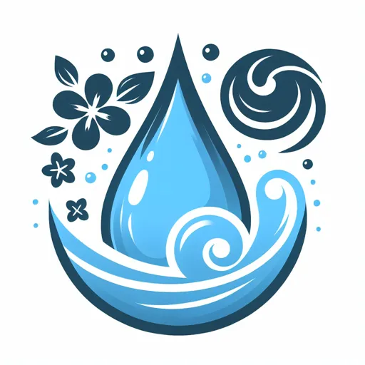 Dry Cleaning Logo Design With A Blue Water Droplet And Fresh Scent