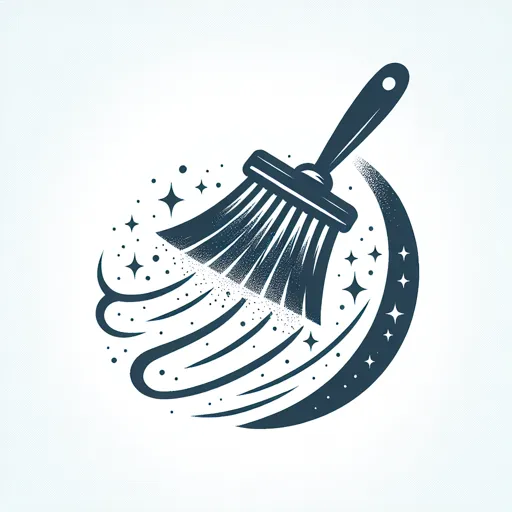 Dry Cleaning Logo Design With A Brush Sweeping Away Lint