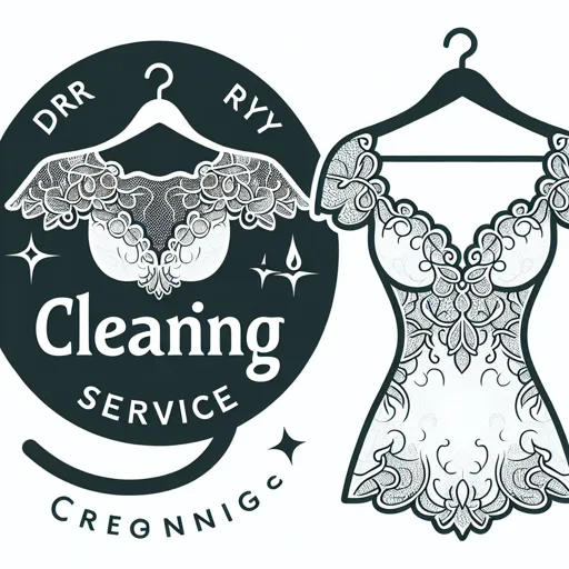 Dry Cleaning Logo Design With A Delicate Lace Dress And No Wrinkles