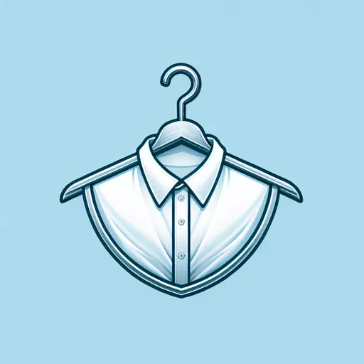 Dry Cleaning Logo Design With A Hanger And Freshly Pressed Shirt