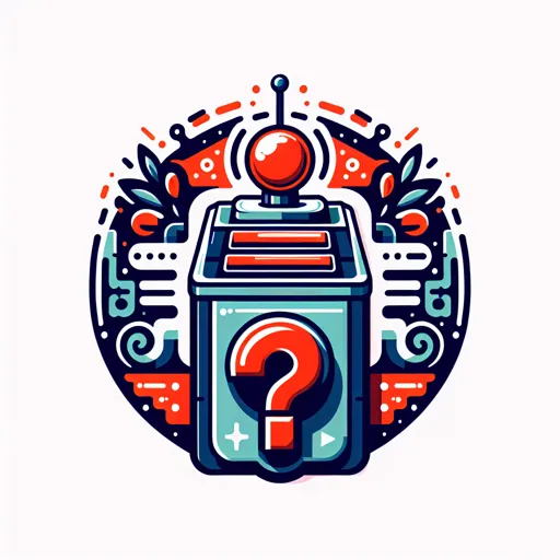 Entertainment Logo Design With A Game Show Buzzer And Question Mark