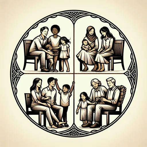 Family Logo Design Featuring A Group Of Diverse Families