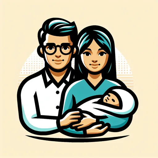 Family Logo Design Featuring Parents Holding A Newborn Baby