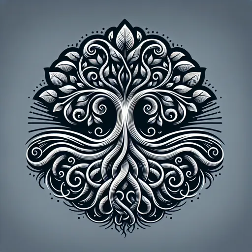 Family Logo Design With A Tree Symbolizing Family Roots