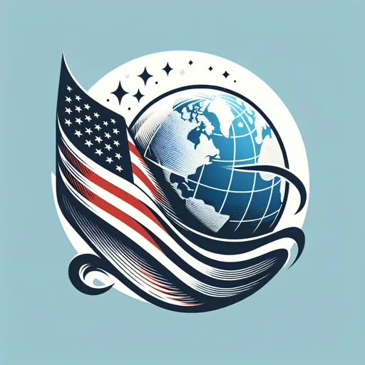 Flag Logo Design With A Waving Flag And A Globe