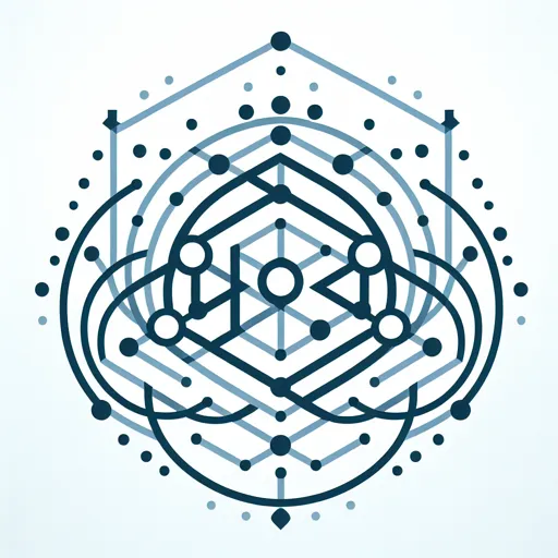 Geometric Logo Design With A Circular Pattern Of Interconnected Shapes