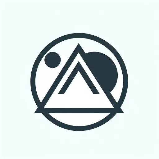 Geometric Symbol Logo Design Featuring A Triangle And Circle