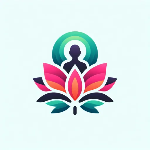 God Logo Design Featuring A Lotus Flower And Hindu God Silhouette
