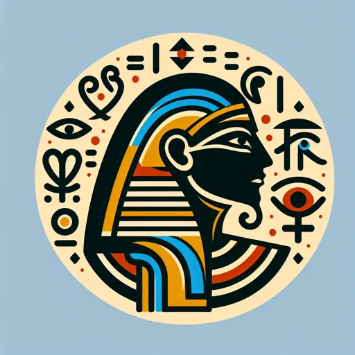 God Logo Design With An Ancient Egyptian God With Hieroglyphs