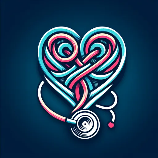 Heart Logo Design Featuring A Stethoscope Wrapped Around A Heart