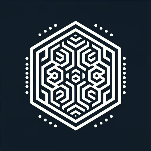 Hexagon Logo Design With A Honeycomb Pattern