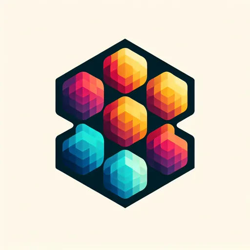 Hexagon Logo Design With Hexagons In Various Gradient Colors