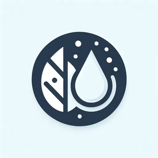 Icon Design With A Minimalist Leaf And Water Droplet