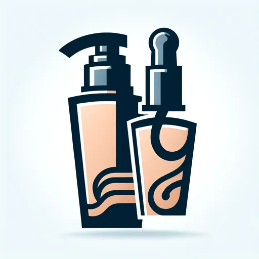 Makeup Logo Design With A Liquid Foundation Bottle And Pump