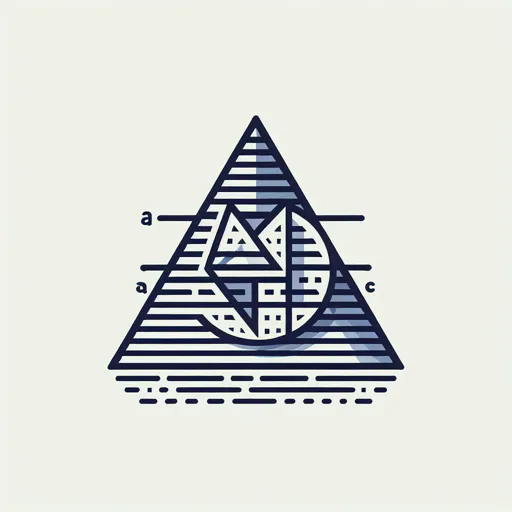 Math Logo Featuring A Pyramid With Pythagorean Theorem