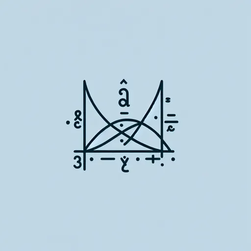 Math Logo With A Quadratic Equation And Its Graph