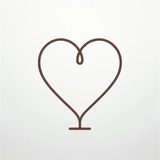 Minimalist Heart Logo Design Featuring A Single Heart Outline