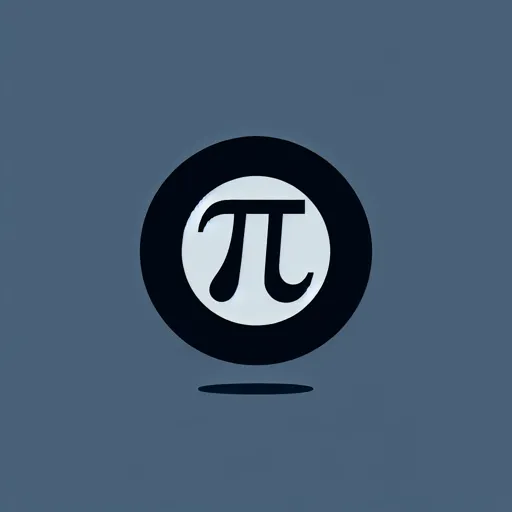 Minimalist Math Logo Featuring A Simple Pi Symbol