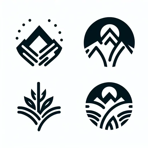 Minimalist Vector Logo With Simple Lines