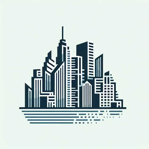 Modern Architectural Logo Design With A Stylized Skyline