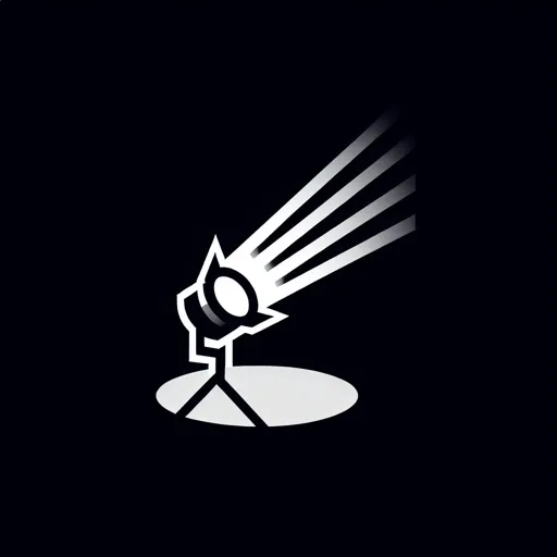 Modern Light Logo Design With A Spotlight And Shadows