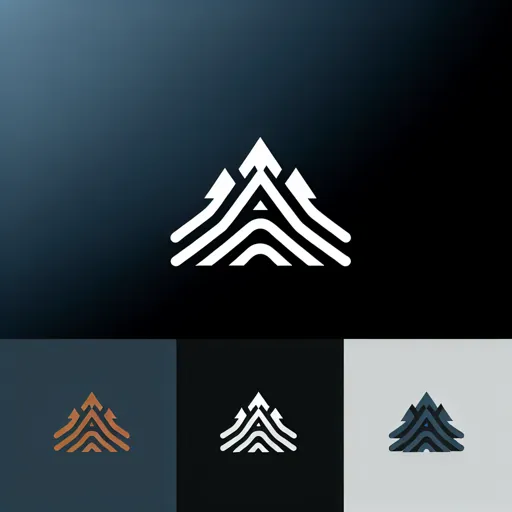 Modern Symbol Logo Design With A Stylized Mountain Peak